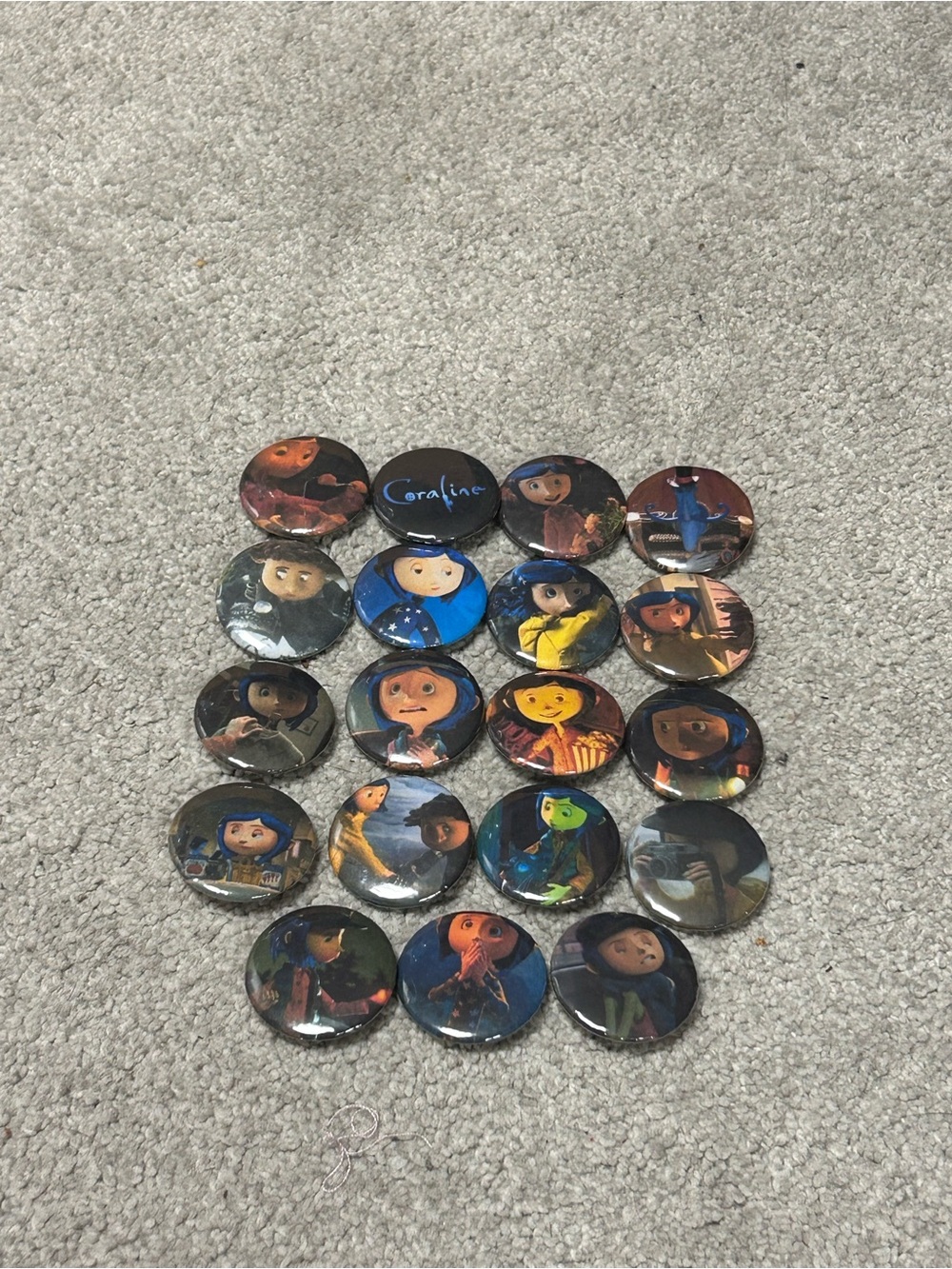 Movie Button Pin Set - Assorted Multicolor